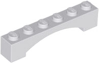 Light Bluish Gray Arch 1 x 6 Raised Arch