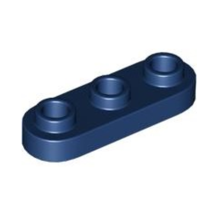 Dark Blue Plate, Round 1 x 3 with Open Studs