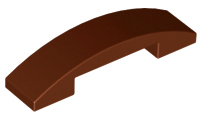 Reddish Brown Slope, Curved 4 x 1 x 2/3 Double