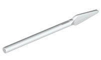 White Minifigure, Weapon Pike / Spear - Handle with Flat End