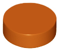 Dark Orange Tile, Round 1 x 1