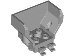 Light Bluish Gray Cockpit 4 x 2 x 3 with Pin Hole and 2 Clips