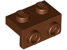 Reddish Brown Bracket 1 x 2 - 1 x 2