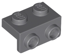 Dark Bluish Gray Bracket 1 x 2 - 1 x 2