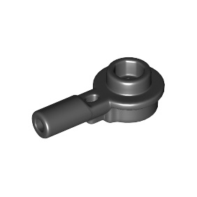 Black Bar 1L with 1 x 1 Round Plate with Hollow Stud