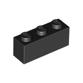 Black Brick 1 x 3