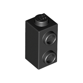 Black Brick, Modified 1 x 1 x 1 2/3 with Studs on Side