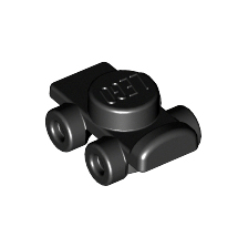 Black Minifigure Footgear Roller Skate