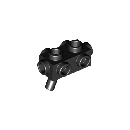 Black Minifigure, Weapon Gun, Blaster 1 x 2 x 2/3 with Studs on Sides and Handle