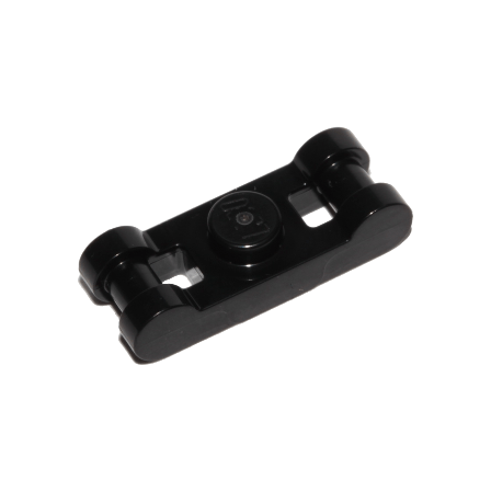 Black Plate, Modified 1 x 1 with Bar Handles on Ends