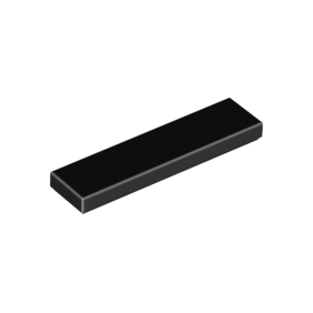 Black Tile 1 x 4