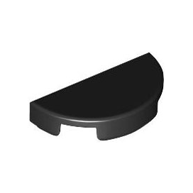 Black Tile, Round 1 x 2 Half