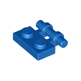 Blue Plate, Modified 1 x 2 with Bar Handle on Side - Free Ends