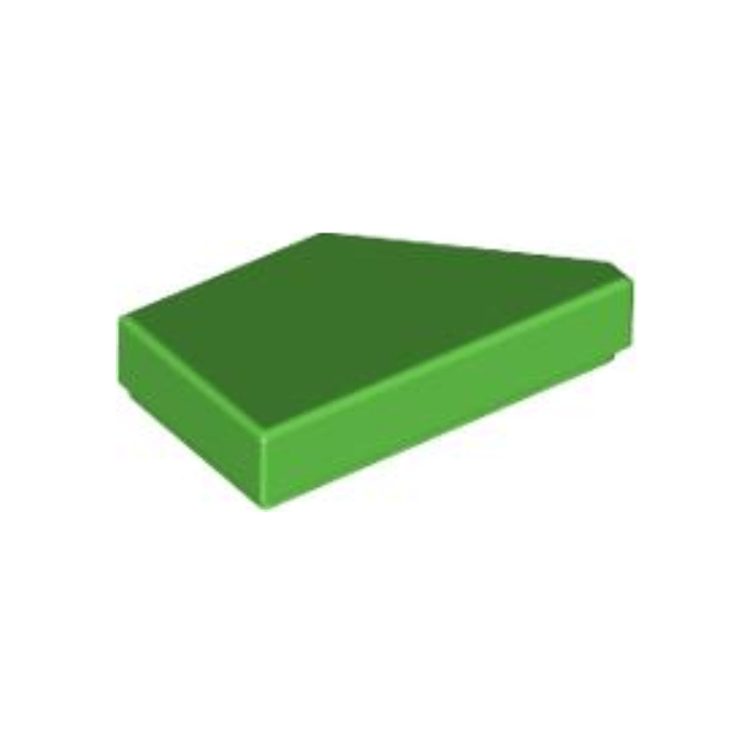 Bright Green Tile, Modified 1 x 2 Wedge Left