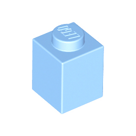 Bright Light Blue Brick 1 x 1