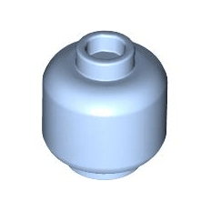 Bright Light Blue Minifigure, Head Plain