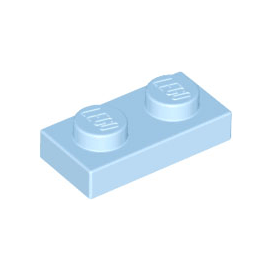 Bright Light Blue Plate 1 x 2