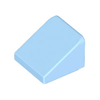 Bright Light Blue Slope 30 1 x 1 x 2/3