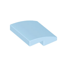 Bright Light Blue Slope, Curved 2 x 2 x 2/3