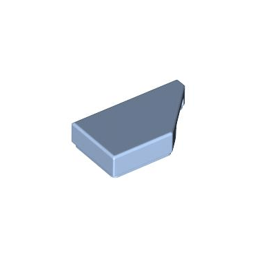 Bright Light Blue Tile, Modified 1 x 2 Wedge Right