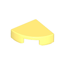 Bright Light Yellow Tile, Round 1 x 1 Quarter