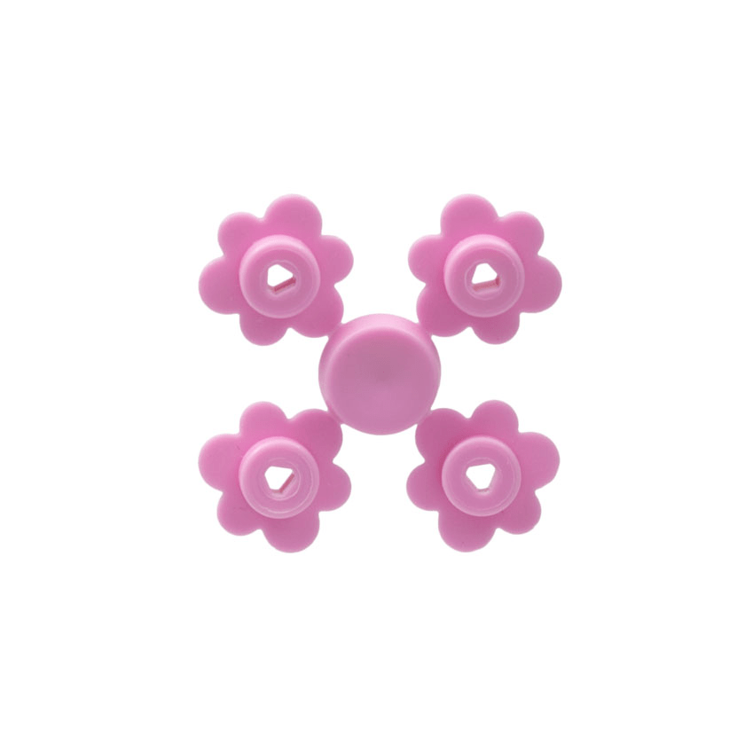 Bright Pink Plant Flower Small, 4 on Sprue