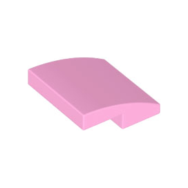 Bright Pink Slope, Curved 2 x 2 x 2/3