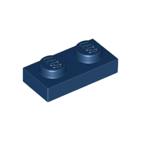 Dark Blue Plate 1 x 2
