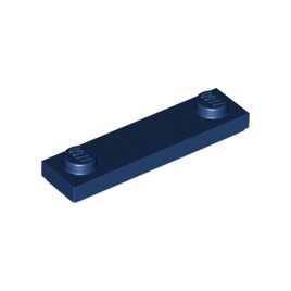 Dark Blue Plate, Modified 1 x 4 with 2 Studs with Groove
