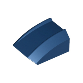 Dark Blue Slope, Curved 2 x 2 Lip