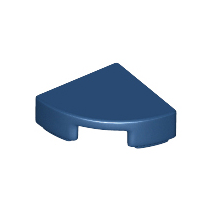 Dark Blue Tile, Round 1 x 1 Quarter