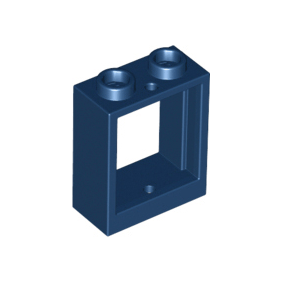 Dark Blue Window 1 x 2 x 2 Flat Front