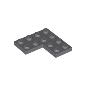 Dark Bluish Gray Plate 4 x 4 Corner