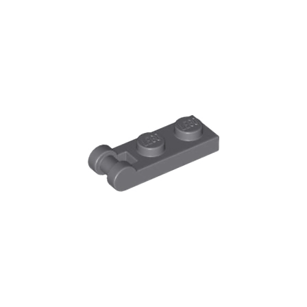 Dark Bluish Gray Plate, Modified 1 x 2 with Bar Handle on End