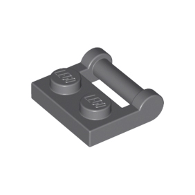 Dark Bluish Gray Plate, Modified 1 x 2 with Bar Handle on Side - Closed Ends