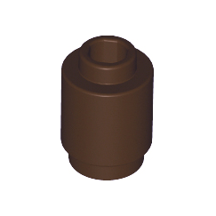 Dark Brown Brick, Round 1 x 1