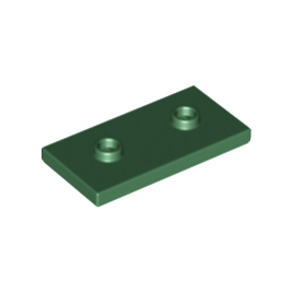 Dark Green Plate, Modified 2 x 4 with 2 Studs Double Jumper