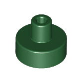 Dark Green Tile, Round 1 x 1 with Bar and Pin Holder