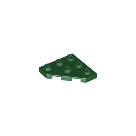 Dark Green Wedge, Plate 3 x 3 Cut Corner