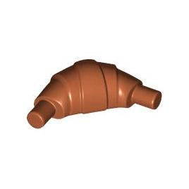 Dark Orange Croissant with Flat Ends