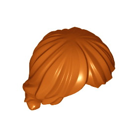 Dark Orange Minifigure, Hair Tousled and Layered