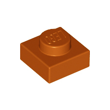 Dark Orange Plate 1 x 1