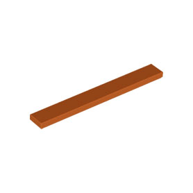 Dark Orange Tile 1 x 8