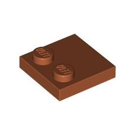 Dark Orange Tile, Modified 2 x 2 with Studs on Edge