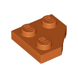 Dark Orange Wedge, Plate 2 x 2 Cut Corner