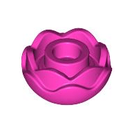 Dark Pink Plant Flower Round with 2 Layers Peony Rose with Open Stud and Small Pin Hole