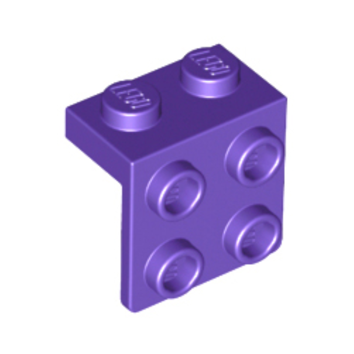Dark Purple Bracket 1 x 2 - 2 x 2