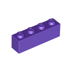 Dark Purple Brick 1 x 4