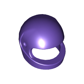 Dark Purple Minifigure, Headgear Helmet Motorcycle Standard