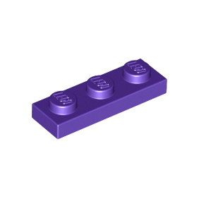 Dark Purple Plate 1 x 3